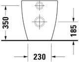 DURAVIT Stand-WC Happy D.2 570 mm Tiefspüler, Abgang waagerecht, weiß