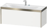 Duravit Möbelwaschtischset XVIU 1200x480mm Chaos-Marmor / Ta s-matt mit Unterbau und Auszug