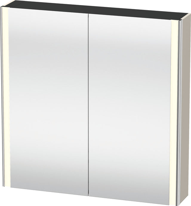 Duravit XSquare Spiegelschrank 800 mm mit LED-Beleuchtung, 2 Schwingtüren & Soft-Close