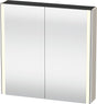 Duravit XSquare Spiegelschrank 800 mm mit LED-Beleuchtung, 2 Schwingtüren & Soft-Close