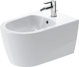 DURAVIT Wand-Bidet ME by Starck 570 mm weiß seidenmatt mit Überlauf und 1 Hahnloch