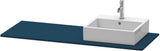 Duravit XSquare Konsole 1400x550mm betongrau matt – 1 Ausschnitt, mit Siphonaussparung