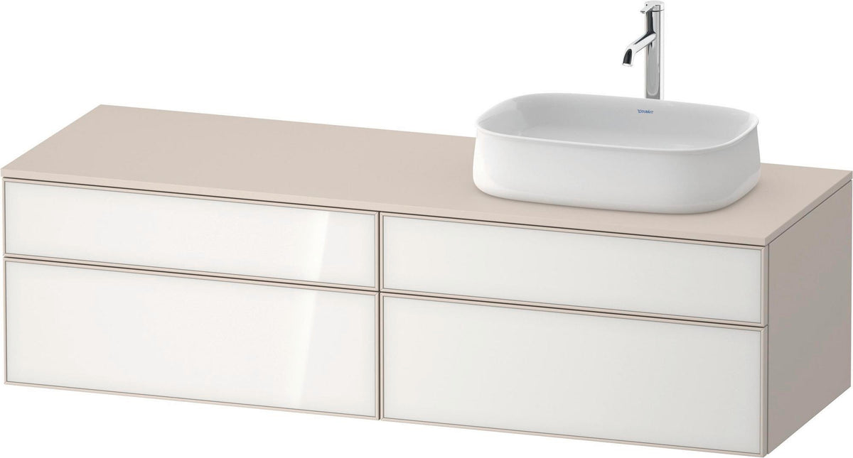 Duravit Zencha Konsolenwaschtischunterbau 1600 mm Eiche Anthrazit mit 2 Auszügen