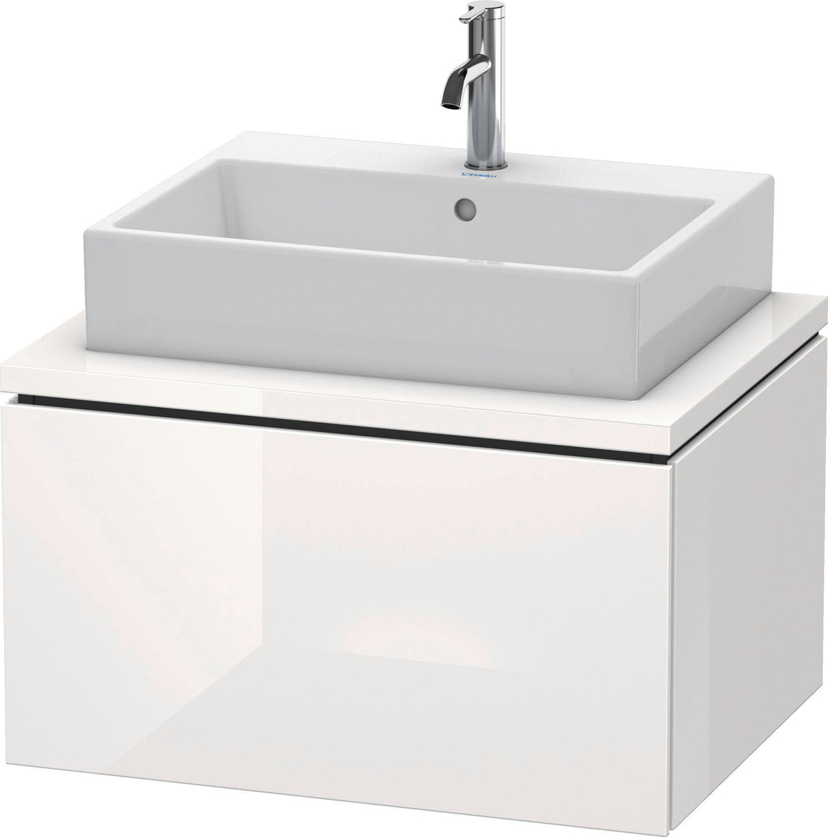 Duravit L-Cube Konsolenwaschtischunterbau 720 mm betongrau matt mit 1 Auszug und Tip-on-Technik