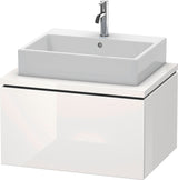 Duravit L-Cube Konsolenwaschtischunterbau 720 mm betongrau matt mit 1 Auszug und Tip-on-Technik