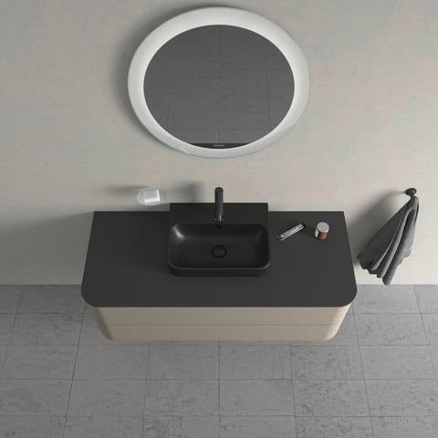 DURAVIT Aufsatzbecken Happy D.2 Plus 500 mm Weiß mit Überlauf und Hahnlochbank