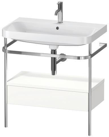 Duravit Waschtischset Happy D.2 Plus 775x490mm Taupe Supermatt – Einrichtungssystem Nussbaum Mitte