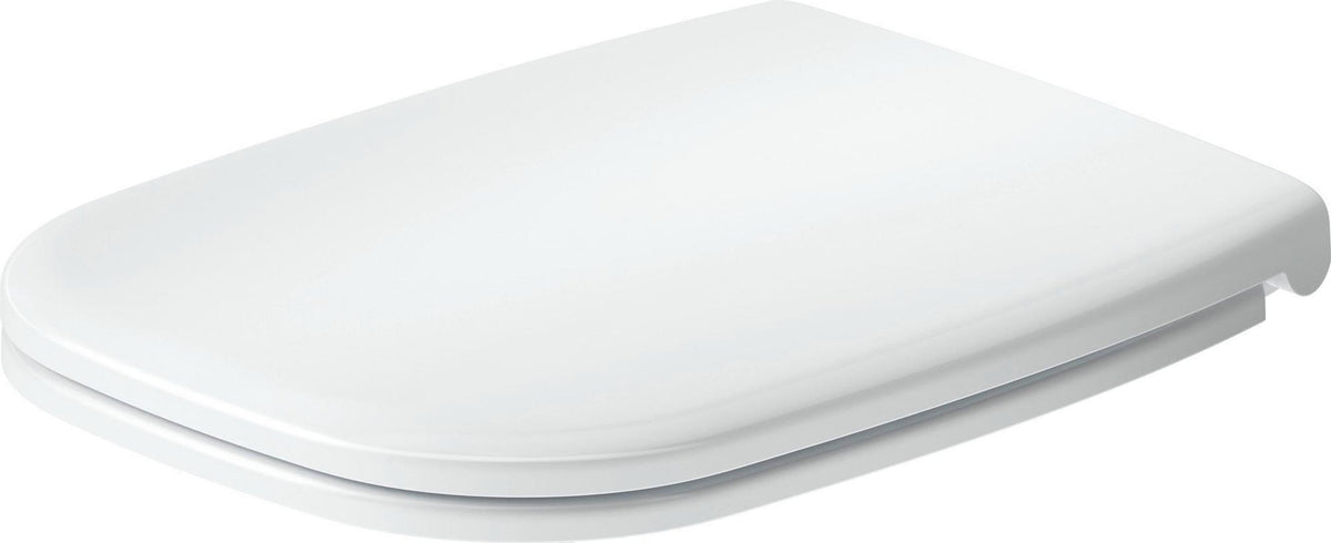 DURAVIT Univavo WC-Sitz eckig tief 443 mm weiß mit Absenkautomatik und Edelstahl-Scharnieren
