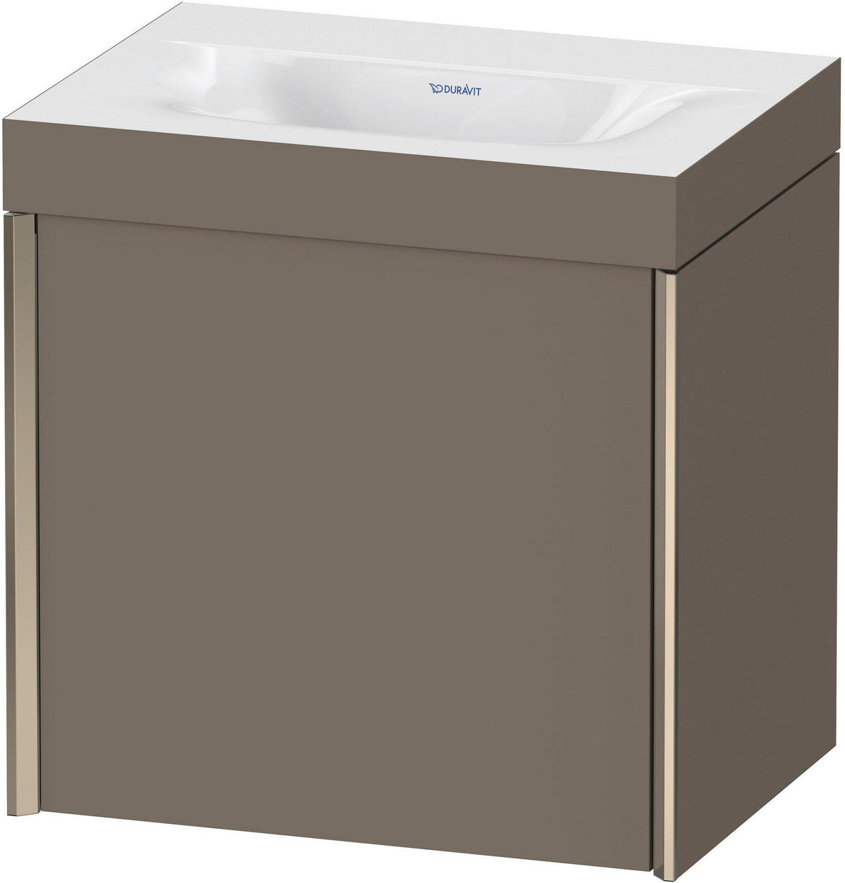 DURAVIT XViu c-bonded Waschtischunterbauset 460 mm, champagner matt / dolomiti grey