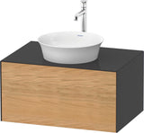 DURAVIT White Tulip Waschtischunterbau 800 mm, 1 Auszug, LED-Beleuchtung, anthrazit