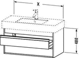 Duravit Ketho Waschtischunterbau wandhängend 800 mm, 2 Schubkästen, weiß matt – für Vero 032985