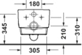 DURAVIT Balcoon Wand-WC 370x540mm spülrandlos Rimless DuraShield Weiß Hochglanz