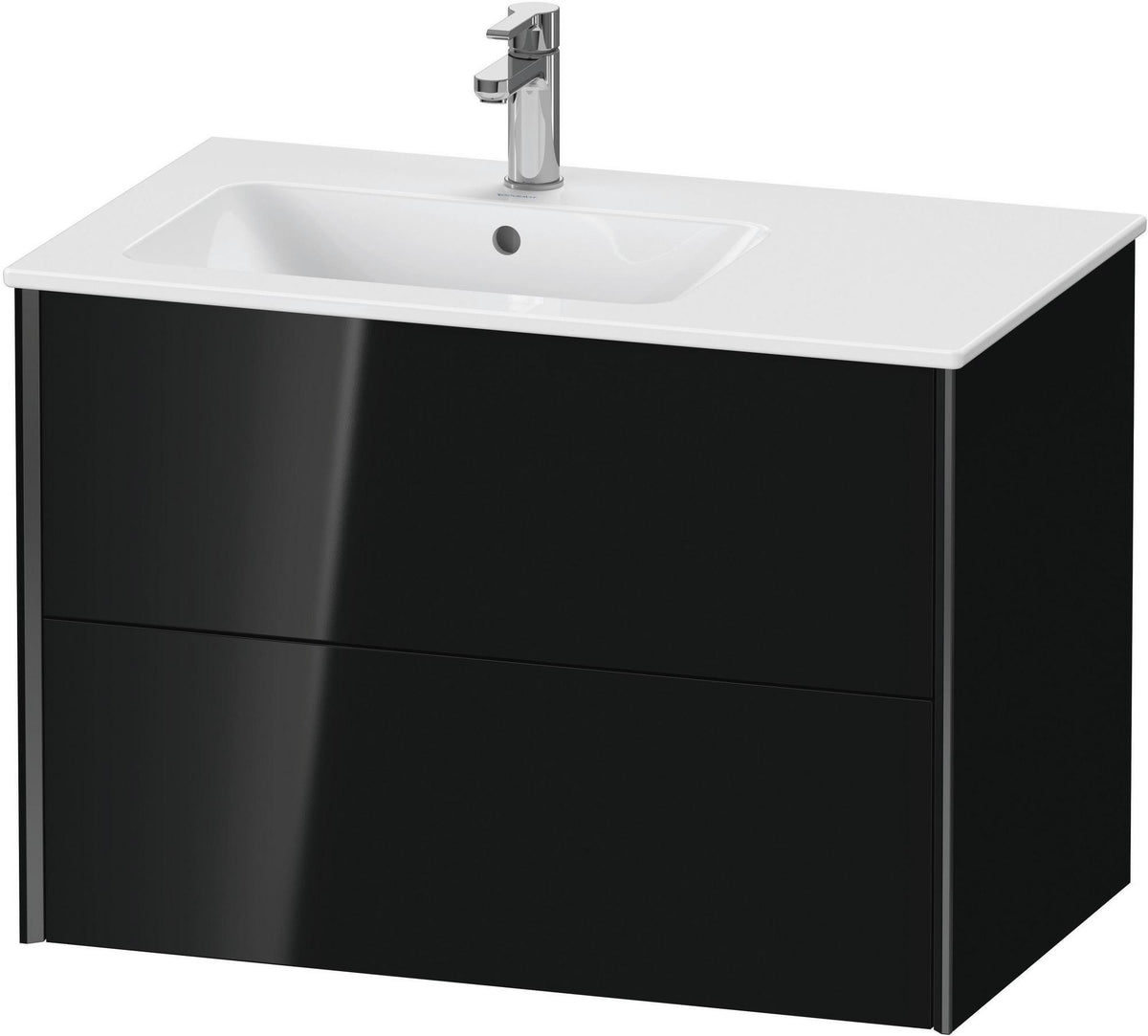 Duravit XViu Waschtischunterbau 810 mm wandhängend mit 2 Schubkästen, weiß matt, für Waschtisch links