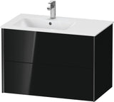 Duravit XViu Waschtischunterbau 810 mm wandhängend mit 2 Schubkästen, weiß matt, für Waschtisch links