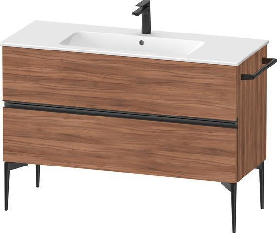 DURAVIT Sivida Waschtischunterbau 1210 mm Nussbaum mit 2 Schubkästen und Soft-Close