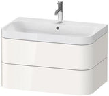 Duravit Waschtischset HAPPY D.2 PLUS 775x490mm ein Hahnloch taupe supermatt