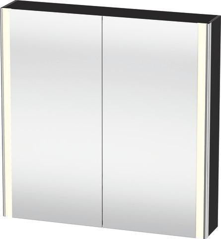 Duravit XSquare Spiegelschrank 800 mm mit LED-Beleuchtung, 2 Schwingtüren & Soft-Close