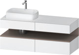 DURAVIT Qatego Studio F. A. Porsche Konsolenwaschtischunterbau 1400 mm Weiß Matt mit LED-Nischenbeleuchtung