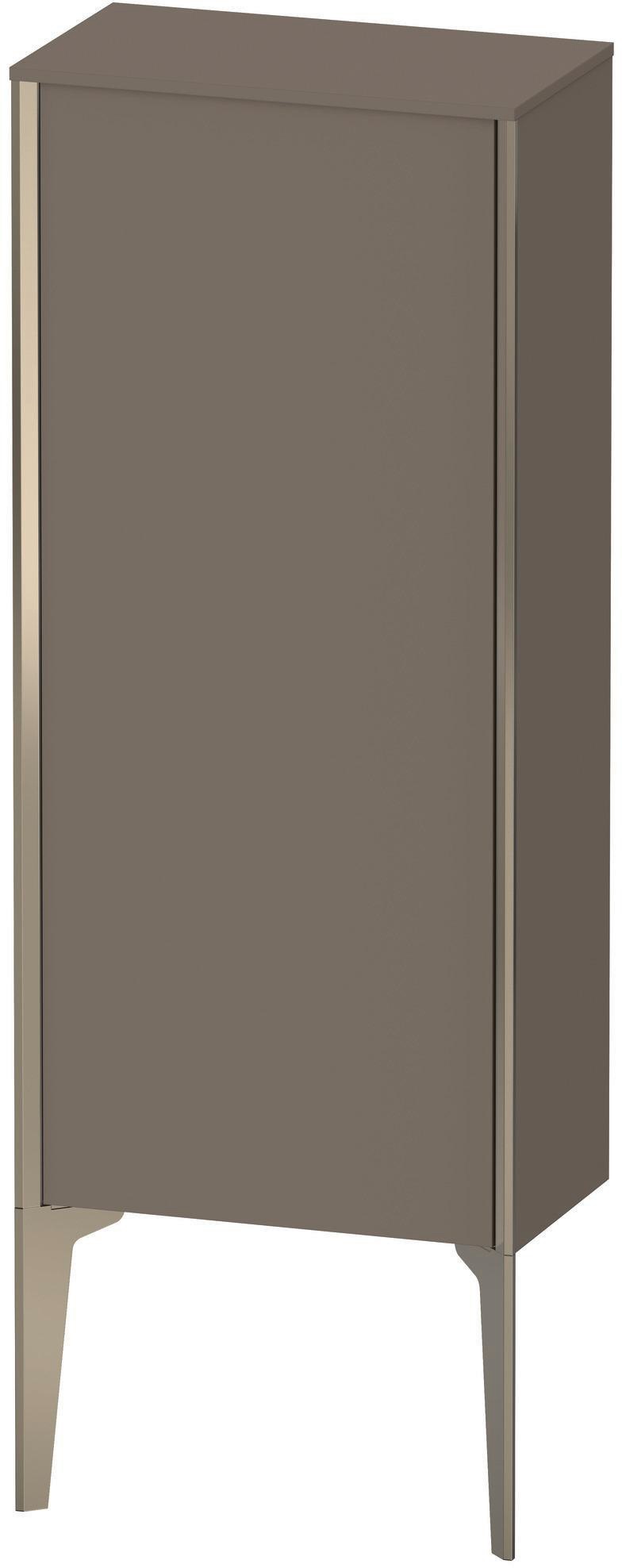 DURAVIT XViu Halbhochschrank 890 mm flannel grey seidenmatt – 1 Tür, Push-Open, Soft-Close