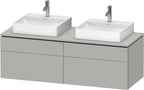 betongrau matt / Spanplatte / 2 Schubkästen, 2 Auszüge
