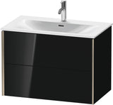 Duravit XViu Waschtischunterbau wandhängend 810 mm schwarz matt 2 Schubladen Tip-On