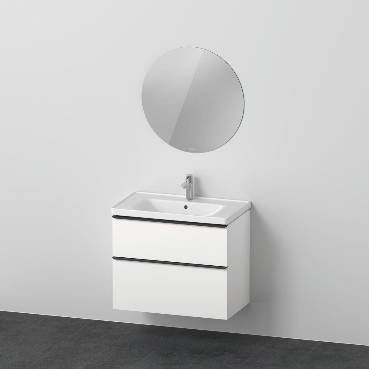 Duravit D-Neo Möbel-Set wandhängend 800x480mm mit Waschtisch, Unterbau, Auszug, Spiegel und LED-Beleuchtung in Eiche
