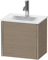 DURAVIT XViu Waschtischunterbau wandhängend 1 Tür Eiche Terra champagner matt 397 mm