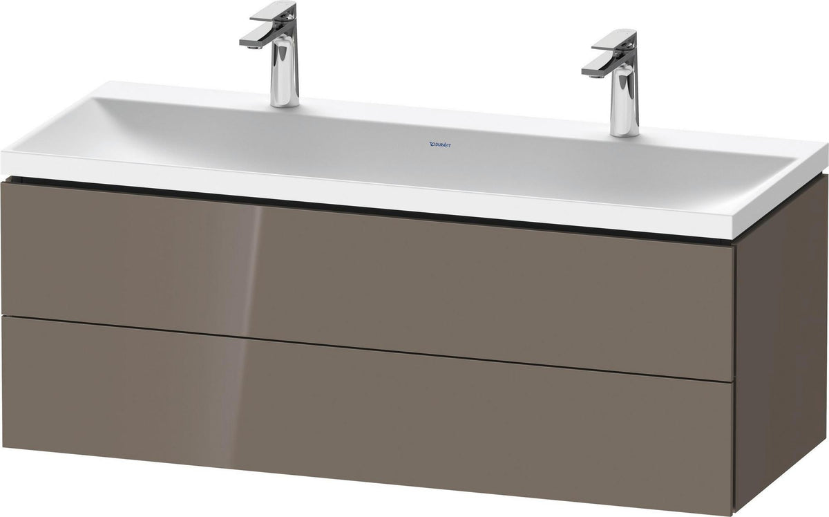 DURAVIT L-Cube Waschtischset 1200x480x480 mm, Eiche, 2 Schubkästen, wandhängend, Tip-on