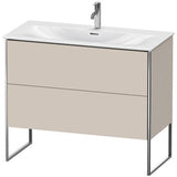 Duravit Waschtischunterbau XSquare 1010 mm, 2 Auszüge, weiß matt, bodenstehend, für Viu