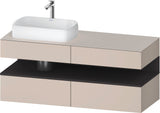 DURAVIT Qatego Studio F. A. Porsche Konsolenwaschtischunterbau 1400 mm Weiß Matt mit LED-Nischenbeleuchtung