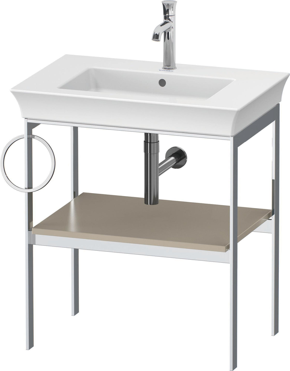 DURAVIT Metallkonsole White Tulip 684 mm, weiß seidenmatt, höhenverstellbar, von Philippe Starck