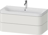 DURAVIT Happy D.2 c-shaped Waschtischset 975 mm wandhängend mit Tip-on und Soft-Close