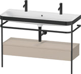 DURAVIT Happy D.2 c-bonded Waschtischset 1175 mm mit Metallkonsole und Schubkasten