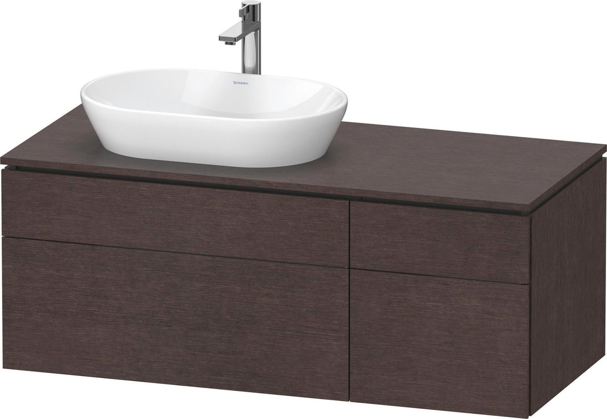 DURAVIT L-Cube Waschtischunterbau 1220 mm taupe supermatt mit Tip-On-Technik und Soft-Close