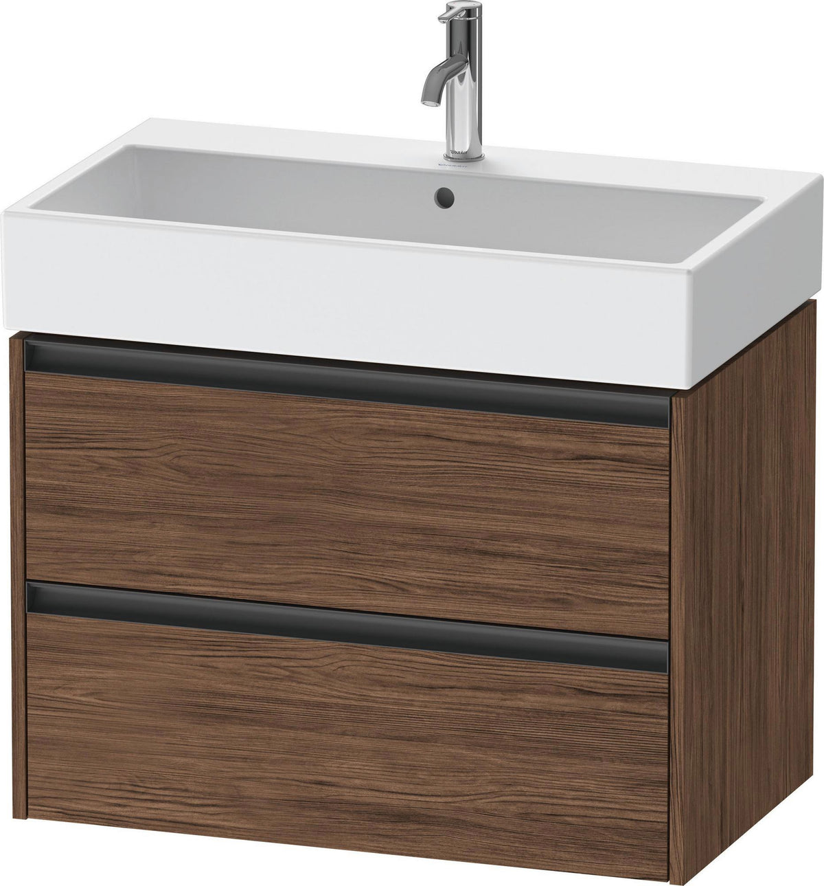 Duravit Ketho.2 Waschtischunterbau 784 mm wandhängend betongrau matt mit 2 Schubkästen
