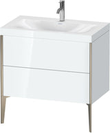 DURAVIT XViu c-bonded Waschtischset 800 mm bodenstehend mit 2 Auszügen und Tip-on Technik