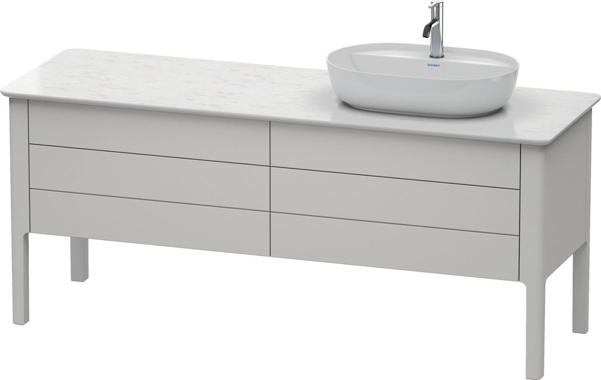 DURAVIT Luv Waschtischunterbau bodenstehend 1733 mm, 2 Auszüge, weiß seidenmatt