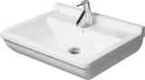 DURAVIT Waschtisch Starck 3 650 mm mit Überlauf, Hahnlochbank und WonderGliss in Weiß
