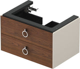 Duravit White Tulip Waschtischunterbau wandhängend 684 mm mit 2 Schubkästen und Griff, weiß seidenmatt