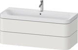 DURAVIT Waschtischset HAPPY D.2 PLUS 1175x490mm, ein Hahnloch, taupe supermatt – Wandhängend, 2 Schubkästen