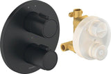 DURAVIT Thermostatarmaturen Unterputz-Set Rosette rund Bronze Gebürstet – 2 Verbraucher