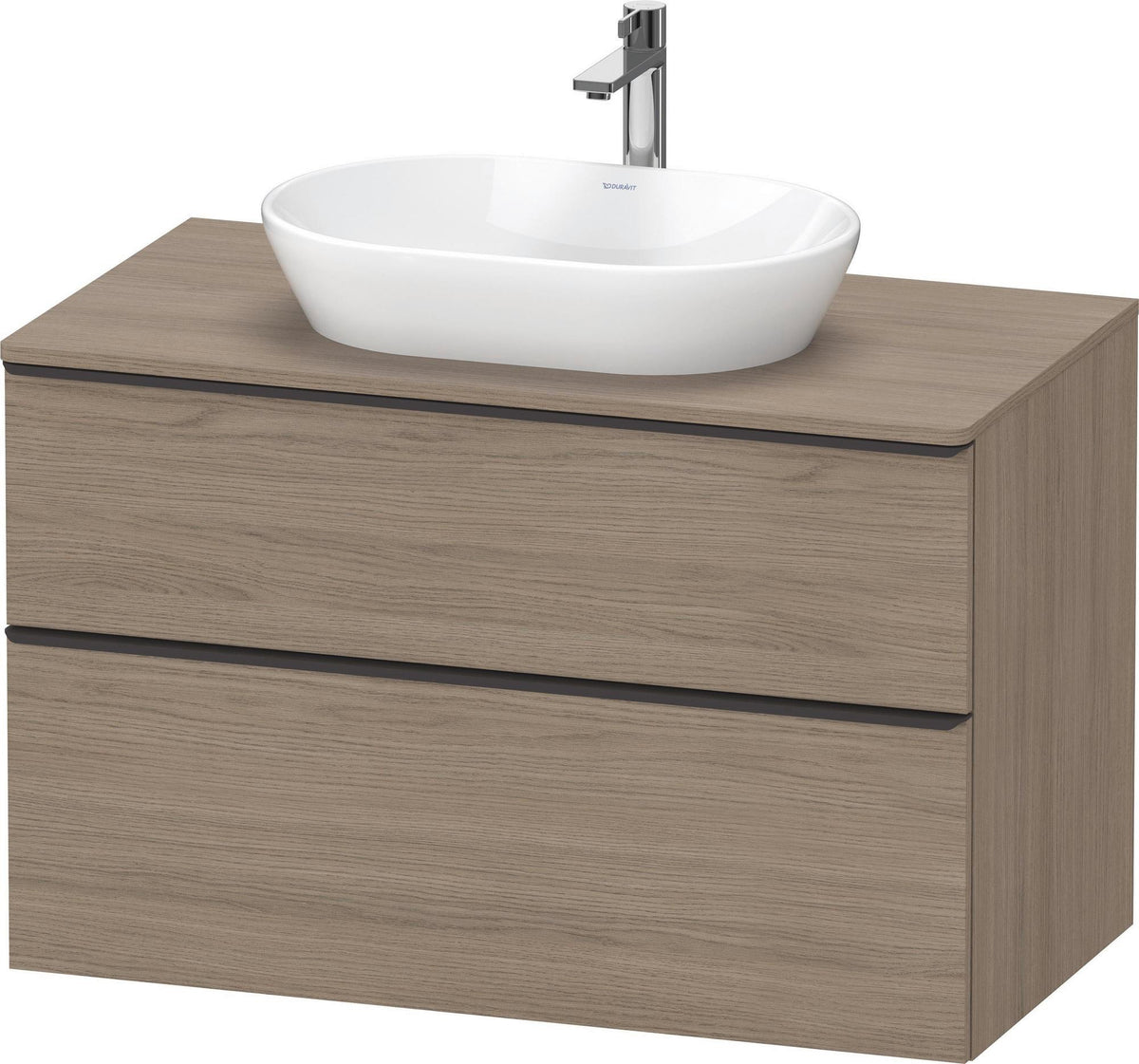 Duravit D-Neo Konsolenwaschtischunterbau 1000 mm Eiche Terra Matt mit Auszug