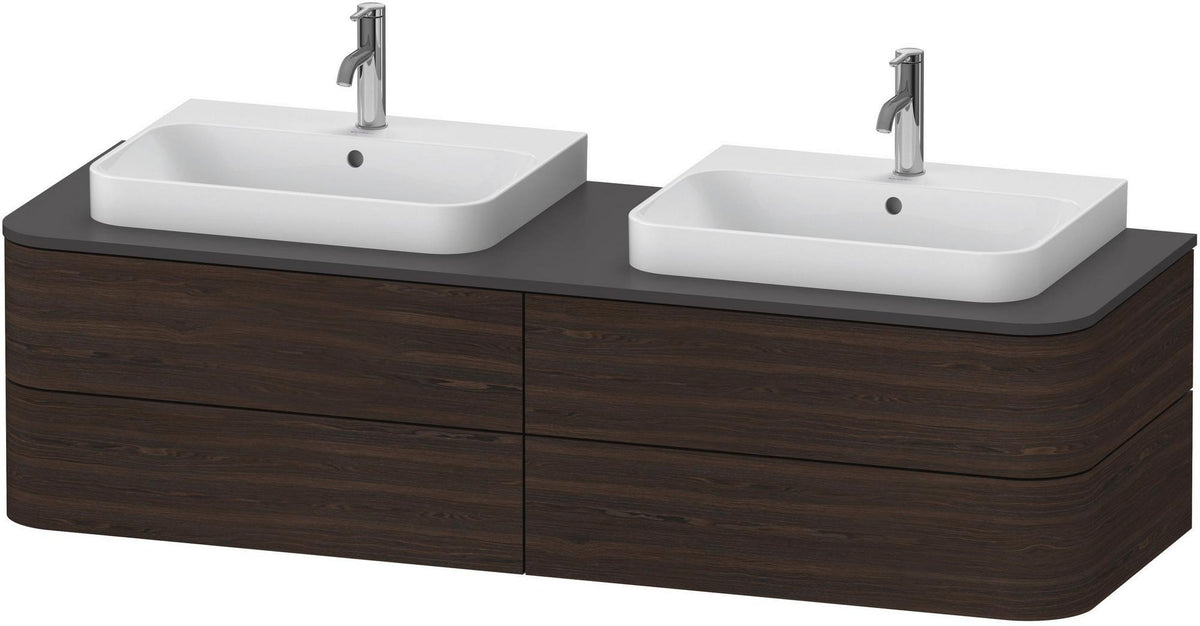 DURAVIT Happy D.2 Konsolenwaschtischunterbau 1600 mm mit 4 Schubkästen, Tip-On & LED