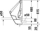 DURAVIT Design Classics Urinal Utronic – Elektronisches Urinal mit Netzanschluss, ohne Fliege, weiß