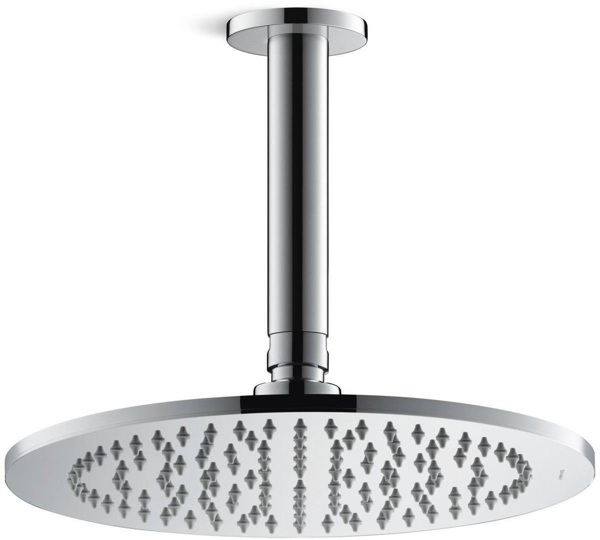 Duravit Kopfbrause D200mm Schwarz Matt – Rund, Winkelverstellbar, Antikalk, Decken-/Wandmontage