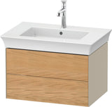 DURAVIT White Tulip Waschtischunterbau 684 mm, 2 Schubkästen, Nussbaum/Taupe HGL