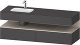 DURAVIT Qatego Studio F. A. Porsche Einbauwaschtisch mit Konsolenwaschtischunterbau 1600 mm Weiß Matt