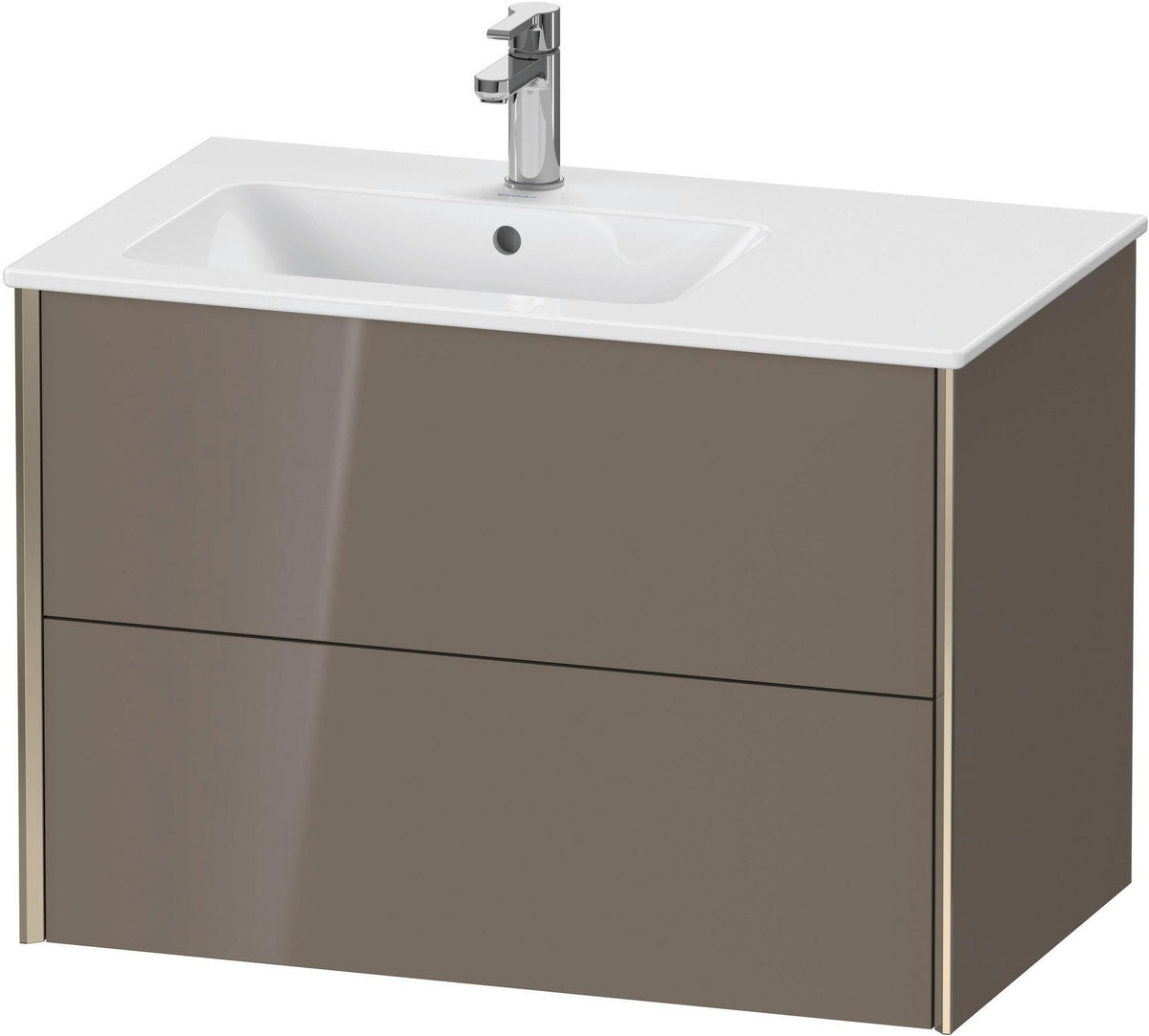 Duravit XViu Waschtischunterbau 810 mm wandhängend mit 2 Schubkästen, weiß matt, für Waschtisch links