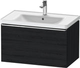 Duravit D-Neo Waschtischunterbau 784 mm Eiche Schwarz Matt mit 1 Auszug und Bronze-Griff