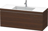 DURAVIT L-Cube c-bonded Waschtischset 1200 mm Nussbaum gebürstet mit Auszug und Tip-On-Technik